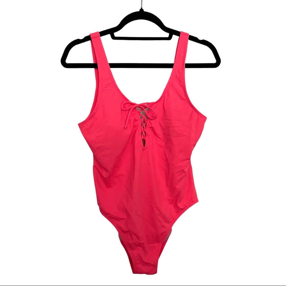 PINK Brand One-Piece Swimsuit, Coral, Size Large, Victoria’s Secret
